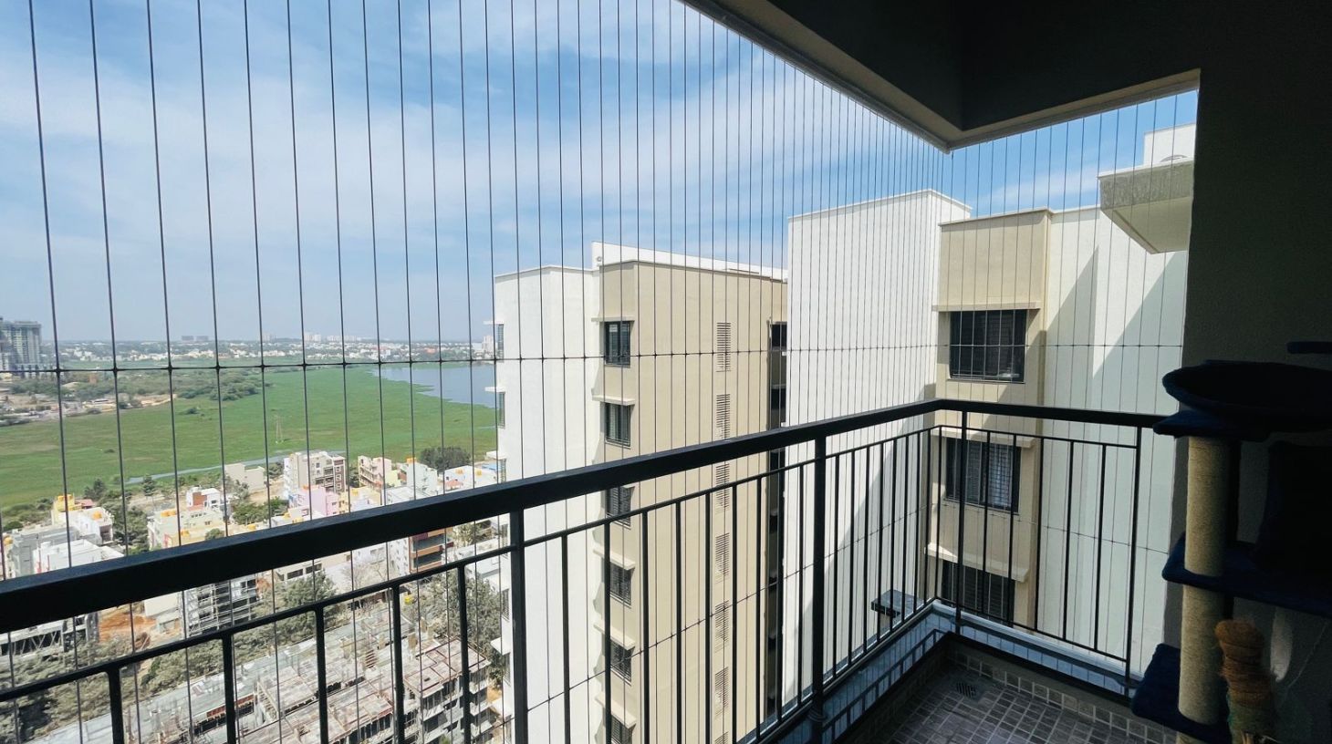 Balcony invisible grill view